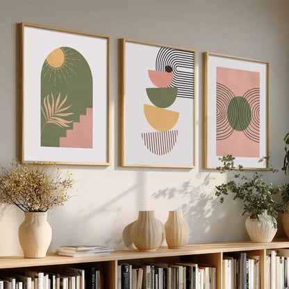 Boho  Wall  Art Paintings for Living Room - Wall Poster With frames