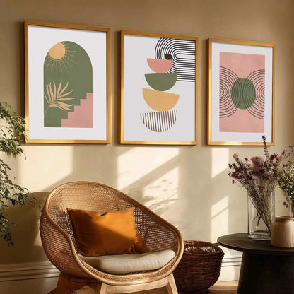 Boho  Wall  Art Paintings for Living Room - Wall Poster With frames