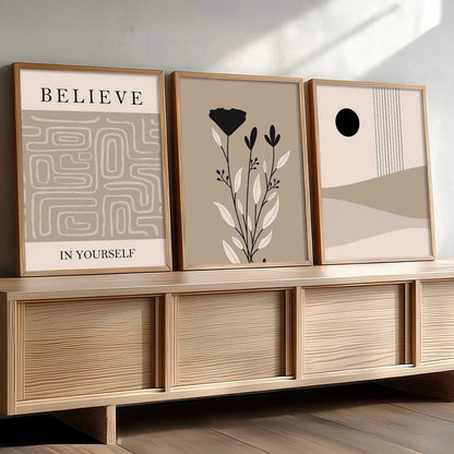 Boho   Wall  Art Paintings for Living Room - Wall Poster With frames