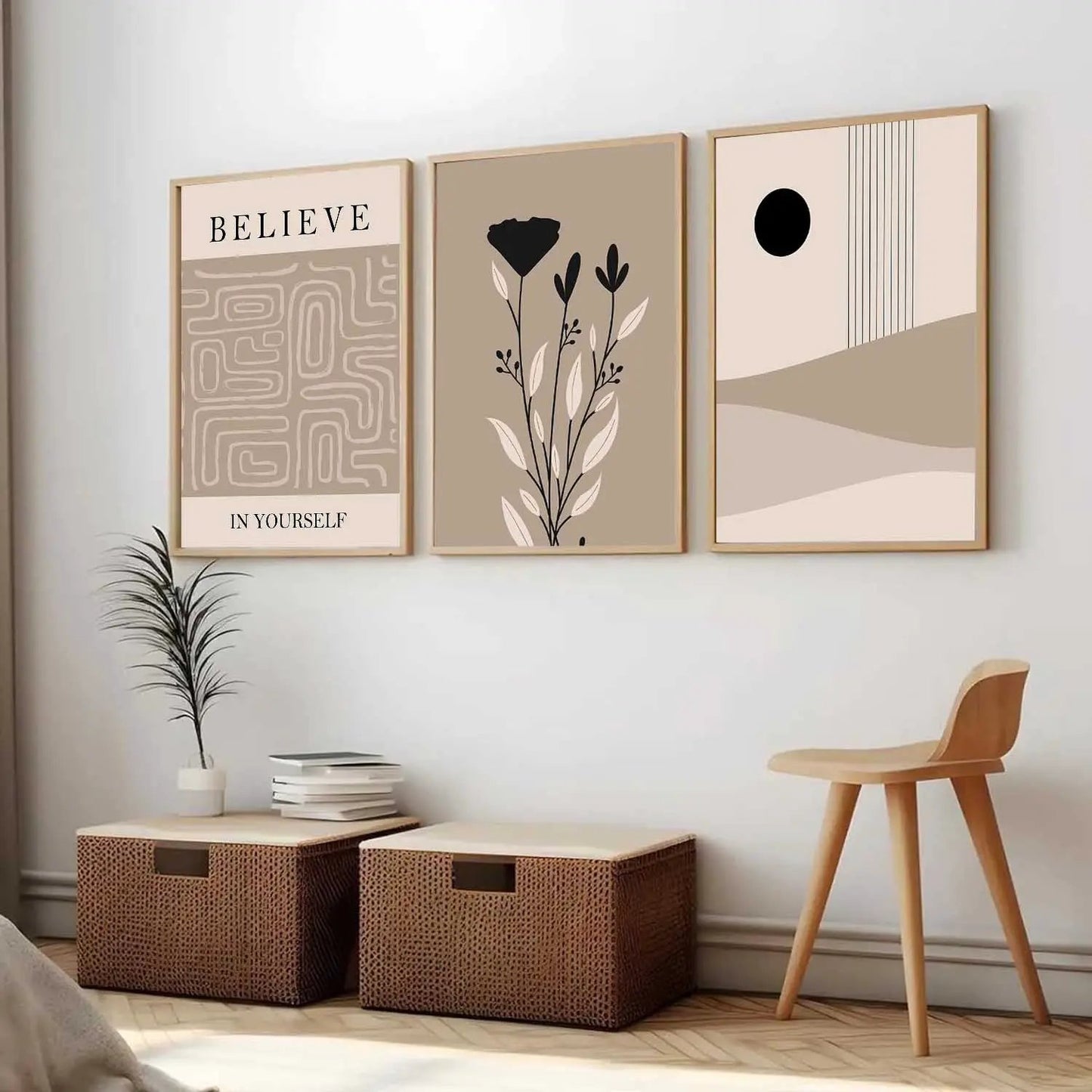 Boho   Wall  Art Paintings for Living Room - Wall Poster With frames
