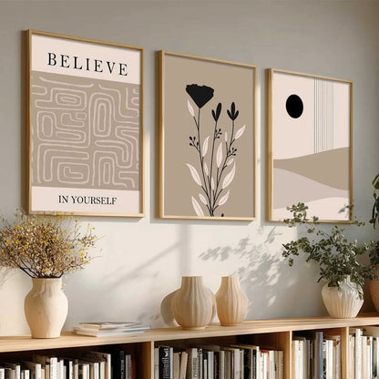 Boho   Wall  Art Paintings for Living Room - Wall Poster With frames