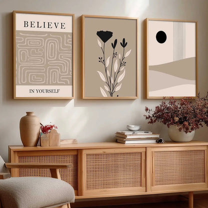 Boho   Wall  Art Paintings for Living Room - Wall Poster With frames