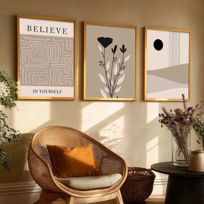 Boho   Wall  Art Paintings for Living Room - Wall Poster With frames