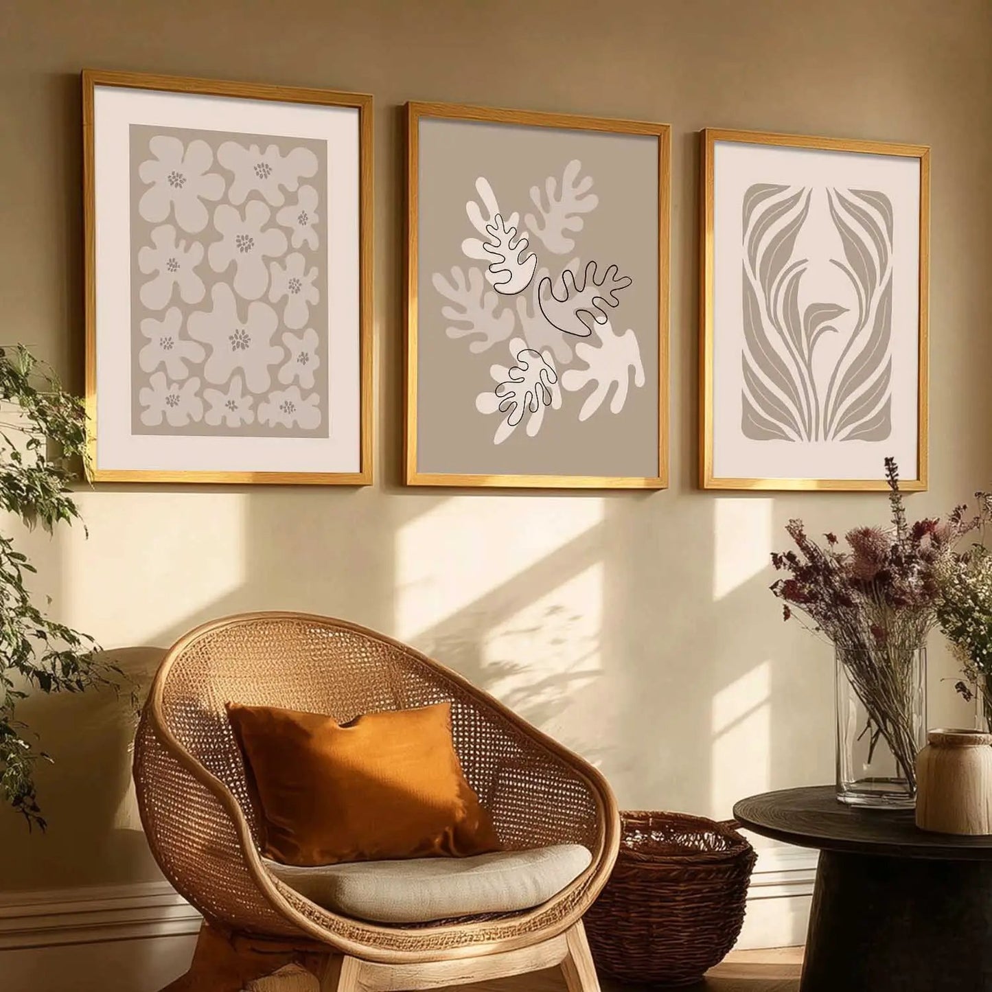 Boho  Wall Art Paintings for Living Room - Wall Poster With frames