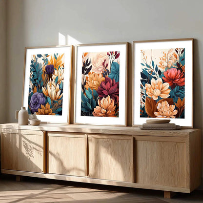Floral  Wall Art Paintings for Living Room - Wall Poster With frames