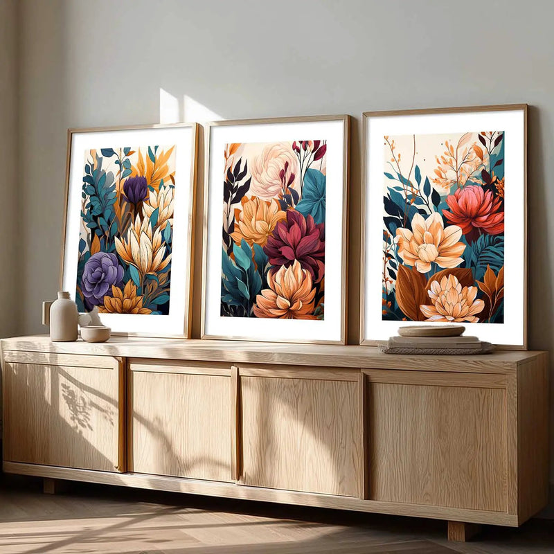Floral  Wall Art Paintings for Living Room - Wall Poster With frames