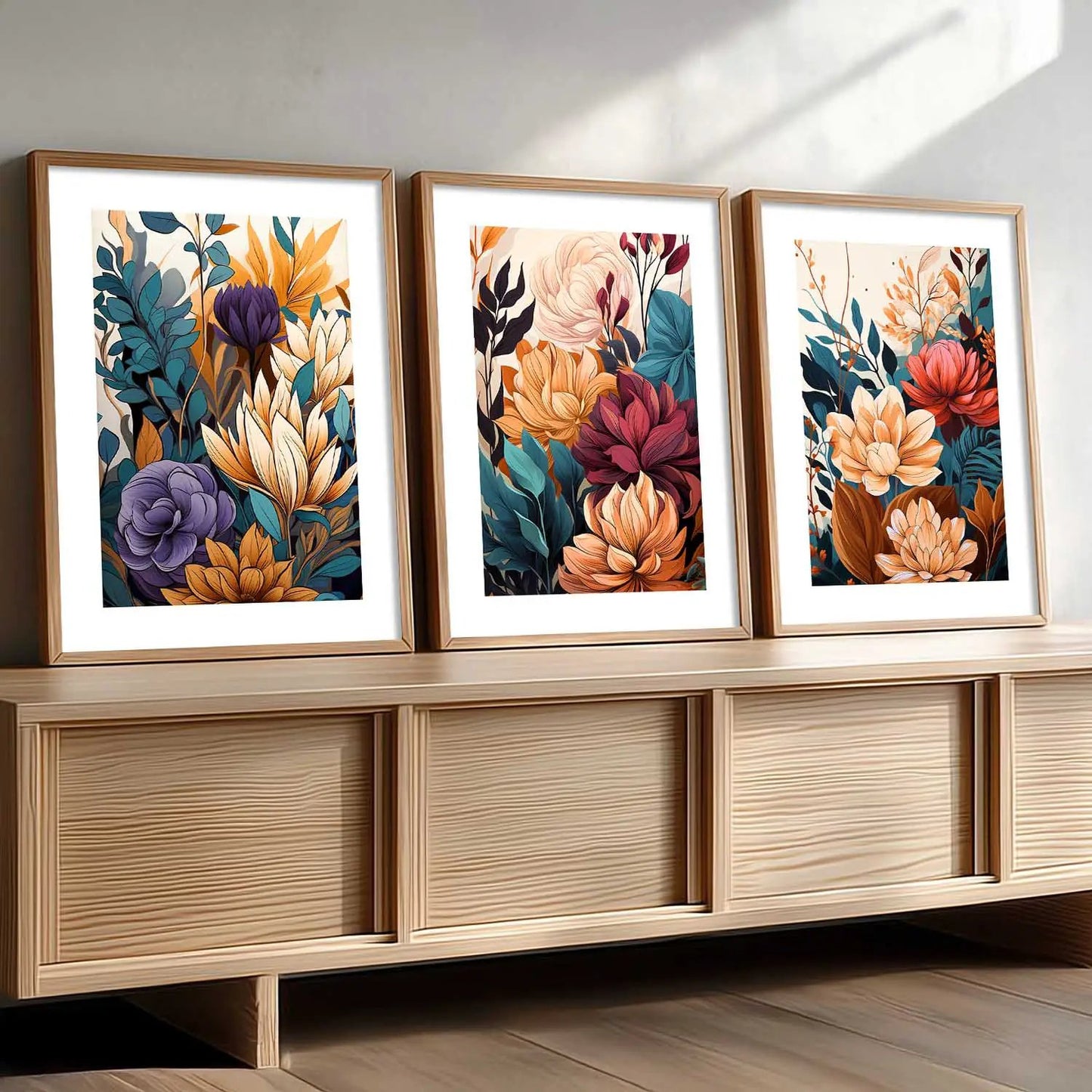 Floral  Wall Art Paintings for Living Room - Wall Poster With frames