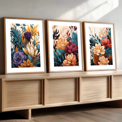 Floral  Wall Art Paintings for Living Room - Wall Poster With frames