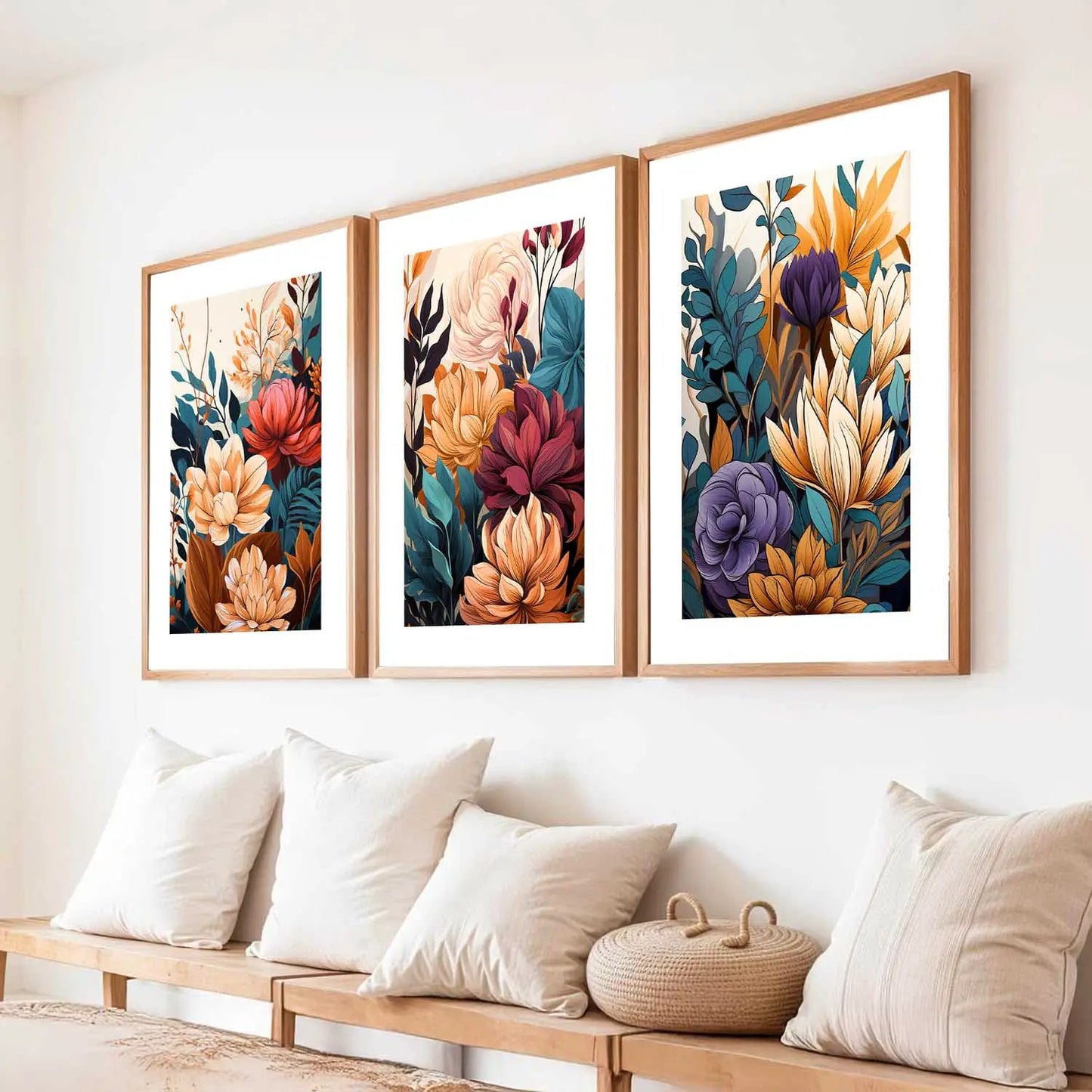 Floral  Wall Art Paintings for Living Room - Wall Poster With frames