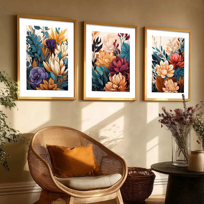 Floral  Wall Art Paintings for Living Room - Wall Poster With frames