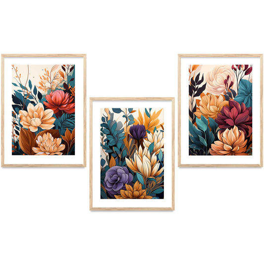 Floral  Wall Art Paintings for Living Room - Wall Poster With frames