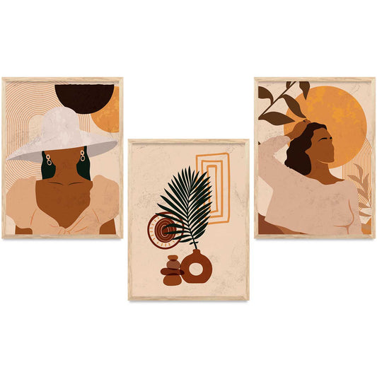 Boho Wall Art Paintings for Living Room - Wall Poster With frames