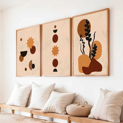 Boho  Wall  Art Paintings for Living Room - Wall Poster With frames