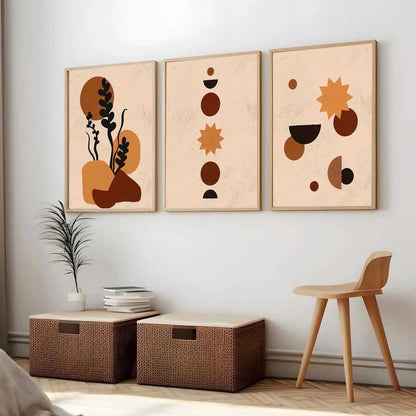 Boho  Wall  Art Paintings for Living Room - Wall Poster With frames