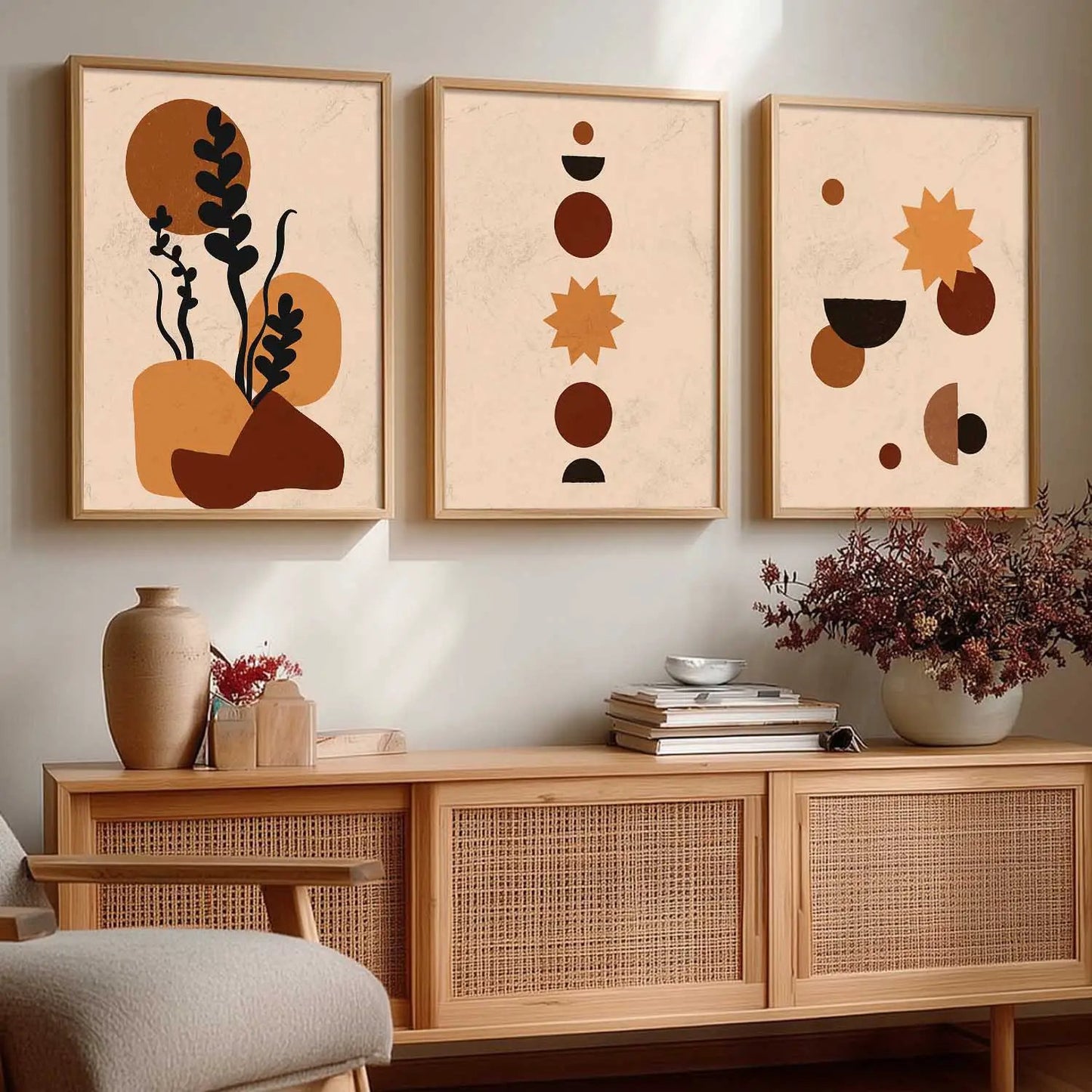 Boho  Wall  Art Paintings for Living Room - Wall Poster With frames
