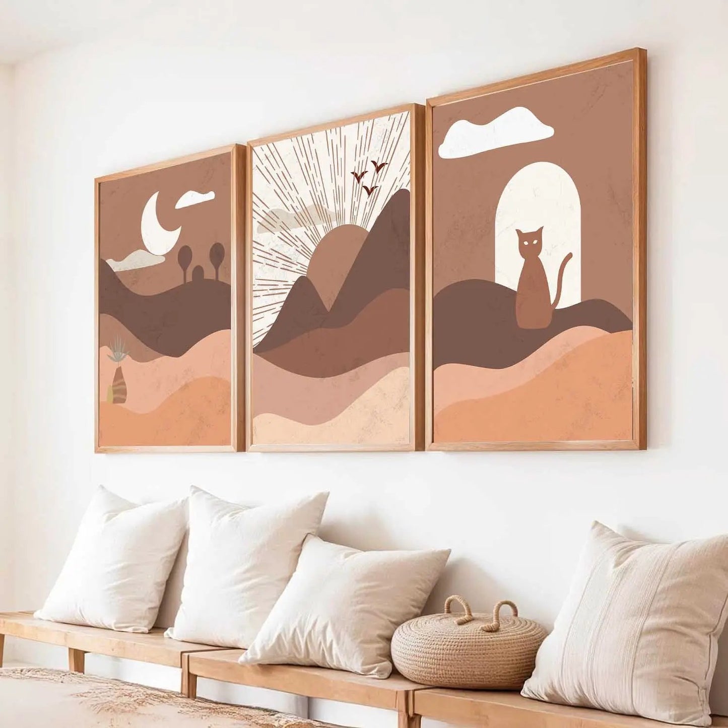 Boho   Wall  Art Paintings for Living Room - Wall Poster With frames