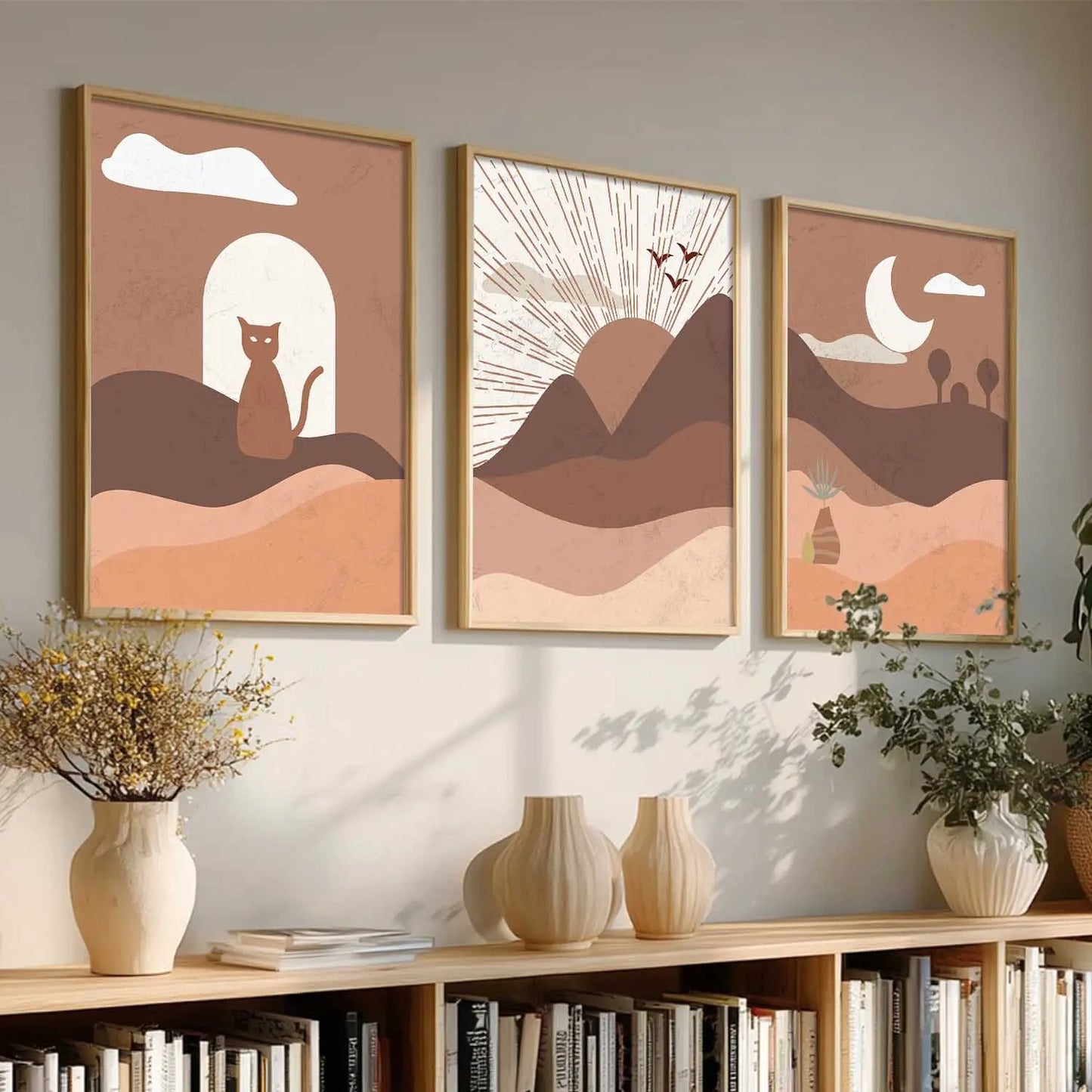 Boho   Wall  Art Paintings for Living Room - Wall Poster With frames