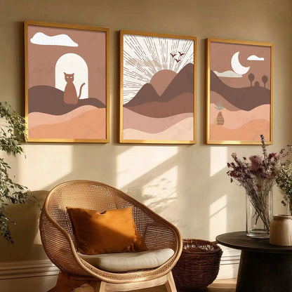 Boho   Wall  Art Paintings for Living Room - Wall Poster With frames