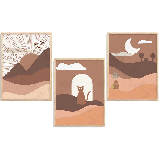 Boho   Wall  Art Paintings for Living Room - Wall Poster With frames