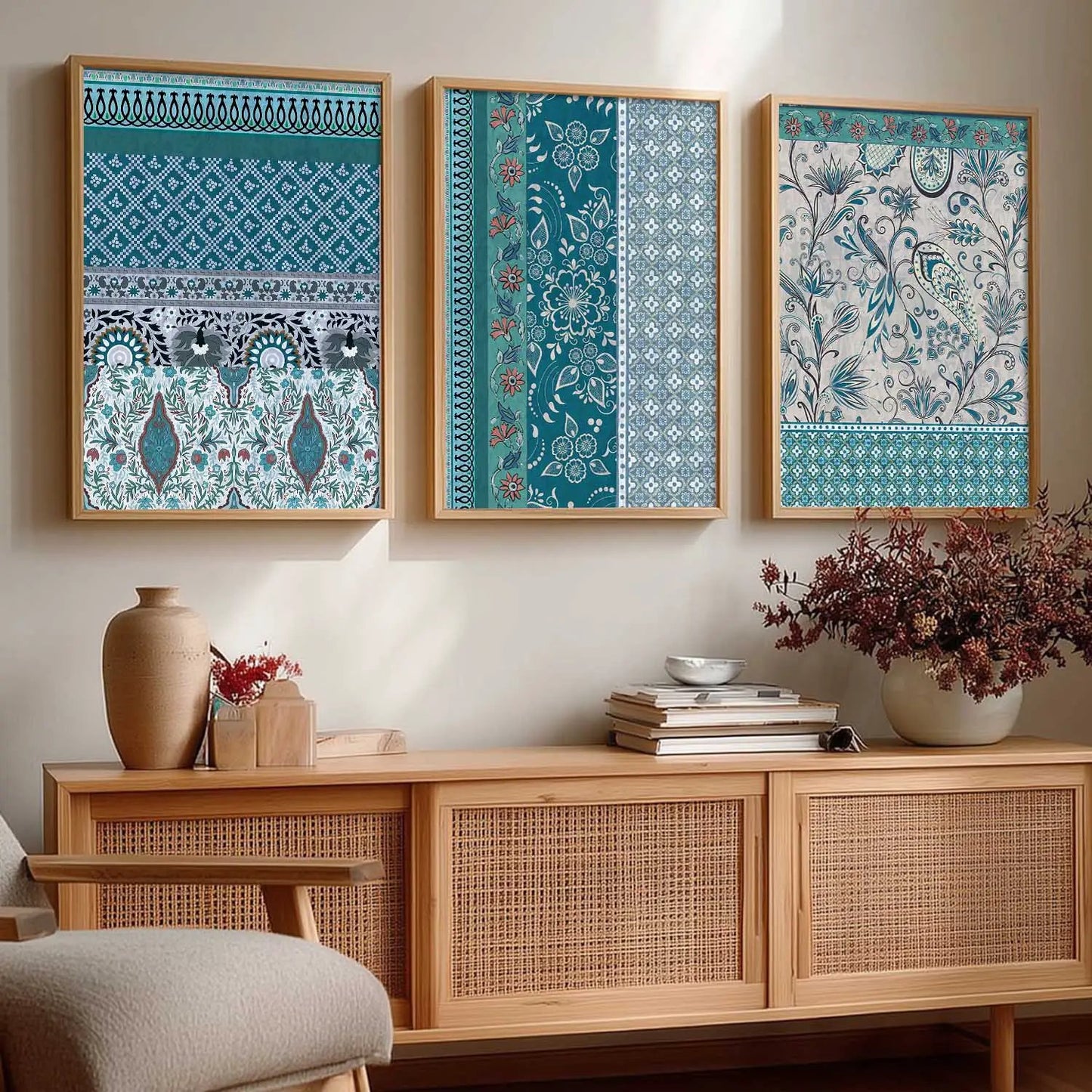 Boho  Wall Art Paintings for Living Room - Wall Poster With frames