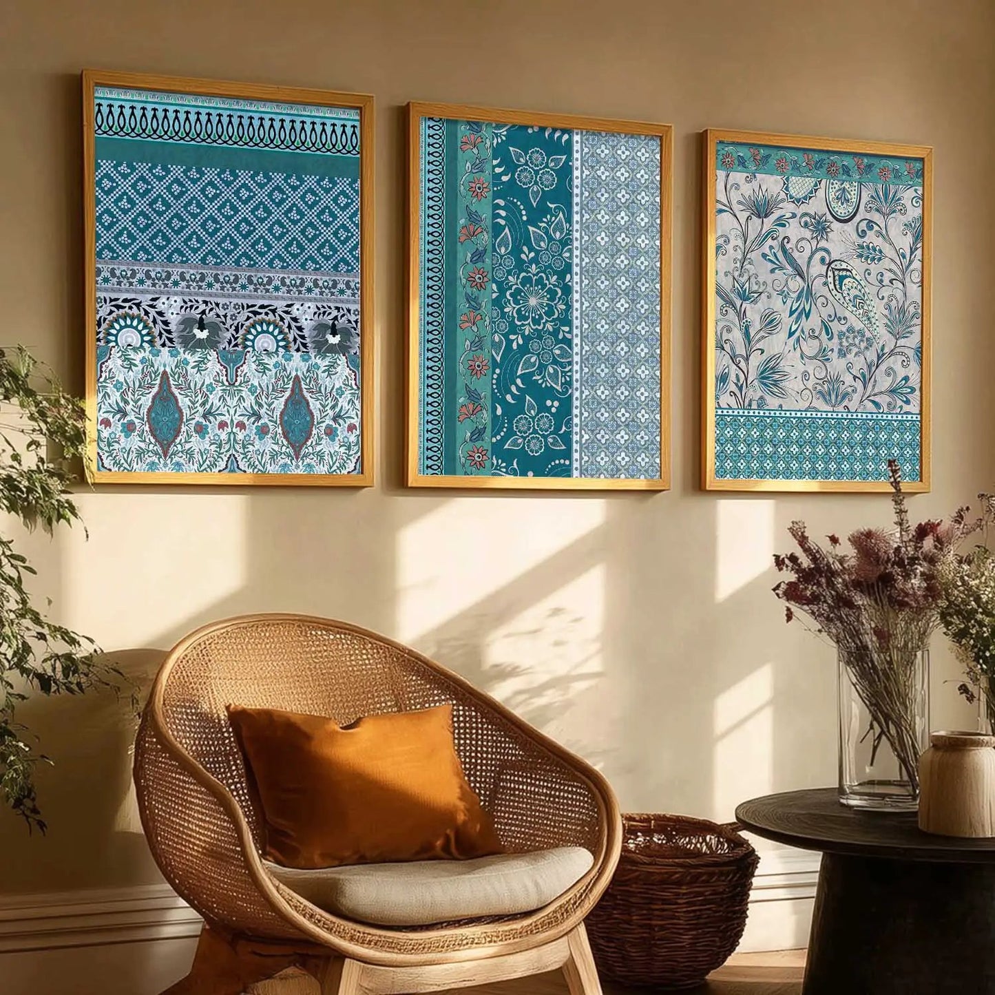 Boho  Wall Art Paintings for Living Room - Wall Poster With frames