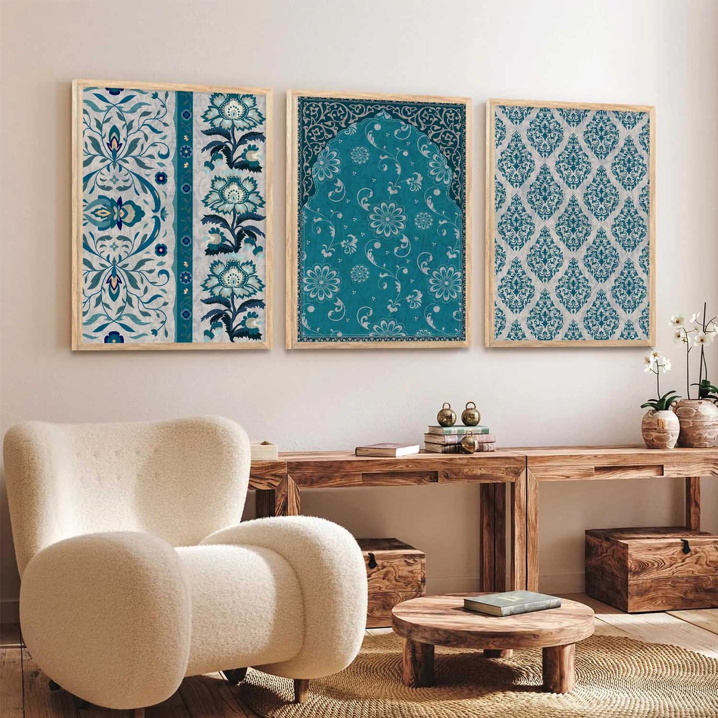 Boho Wall Art Paintings for Living Room - Wall Poster With frames