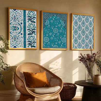 Boho Wall Art Paintings for Living Room - Wall Poster With frames