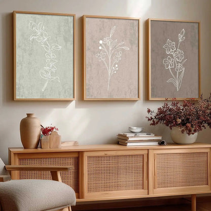 Floral Wall  Art Paintings for Living Room - Wall Poster With frames