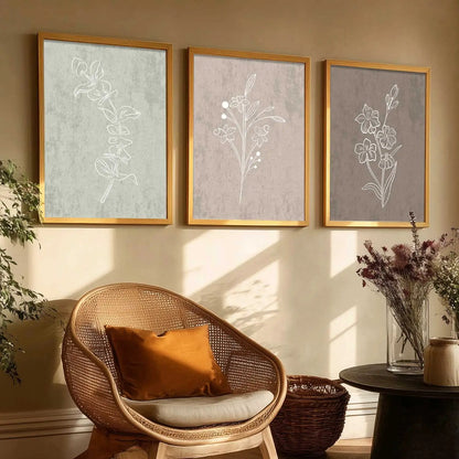 Floral Wall  Art Paintings for Living Room - Wall Poster With frames