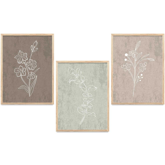 Floral Wall  Art Paintings for Living Room - Wall Poster With frames