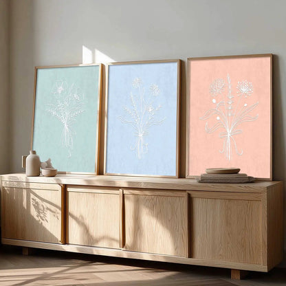 Floral  Wall  Art Paintings for Living Room - Wall Poster With frames