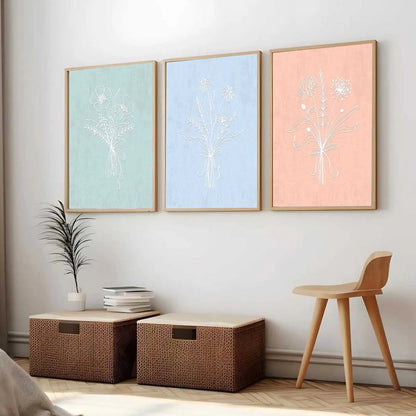 Floral  Wall  Art Paintings for Living Room - Wall Poster With frames