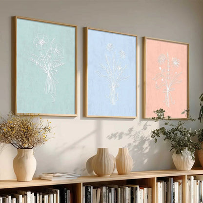 Floral  Wall  Art Paintings for Living Room - Wall Poster With frames
