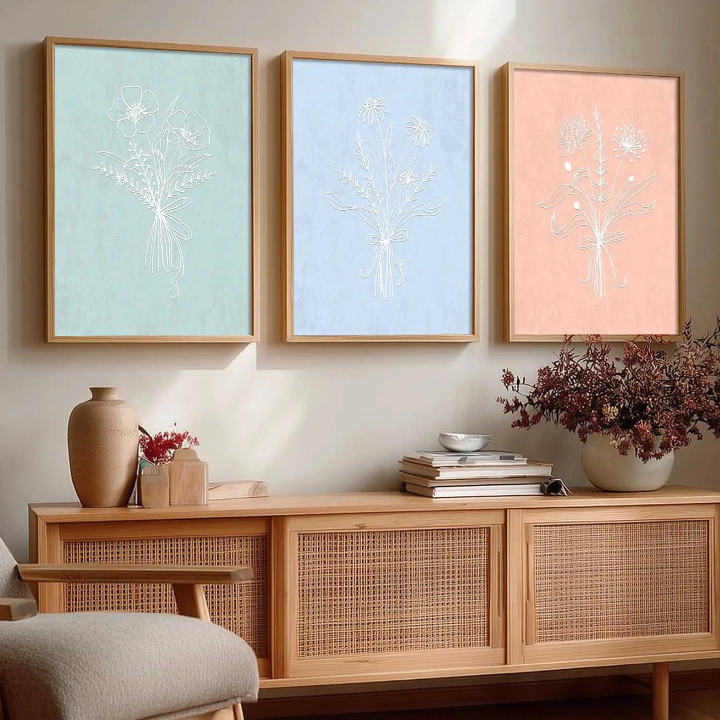 Floral  Wall  Art Paintings for Living Room - Wall Poster With frames