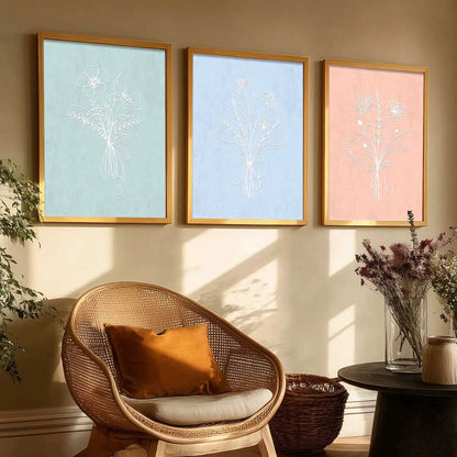 Floral  Wall  Art Paintings for Living Room - Wall Poster With frames