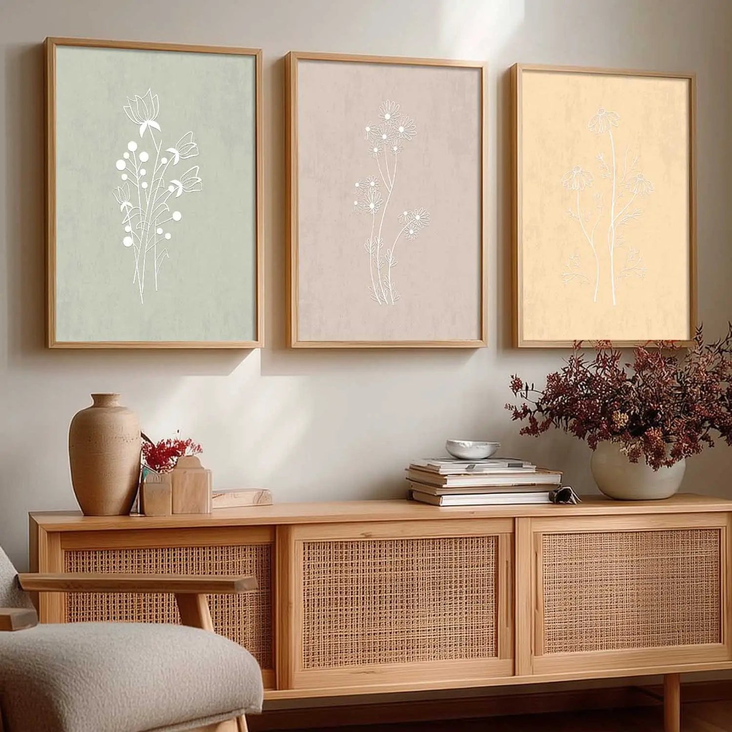 Boho  Wall Art Paintings for Living Room - Wall Poster With frames