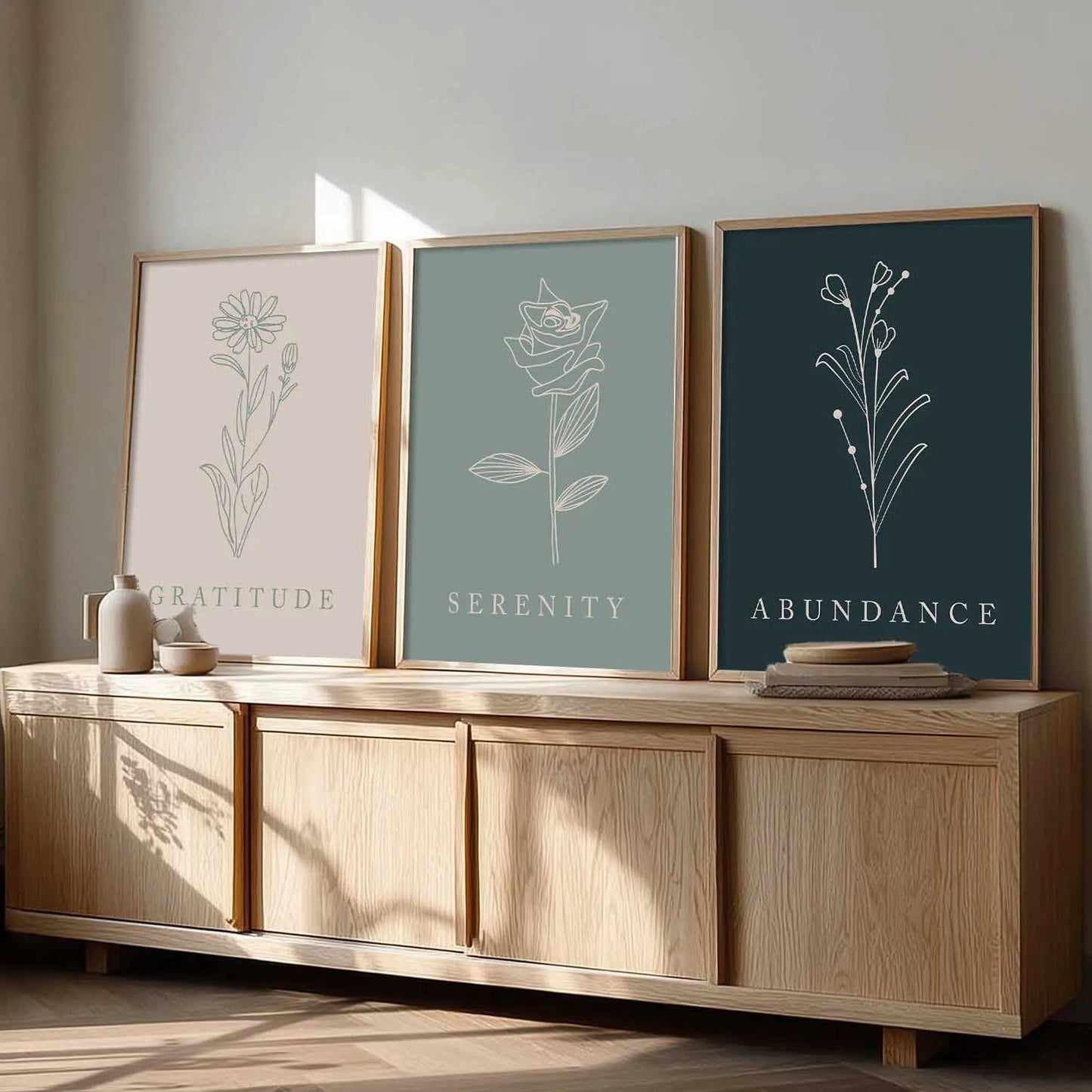 Floral   Wall  Art Paintings for Living Room - Wall Poster With frames