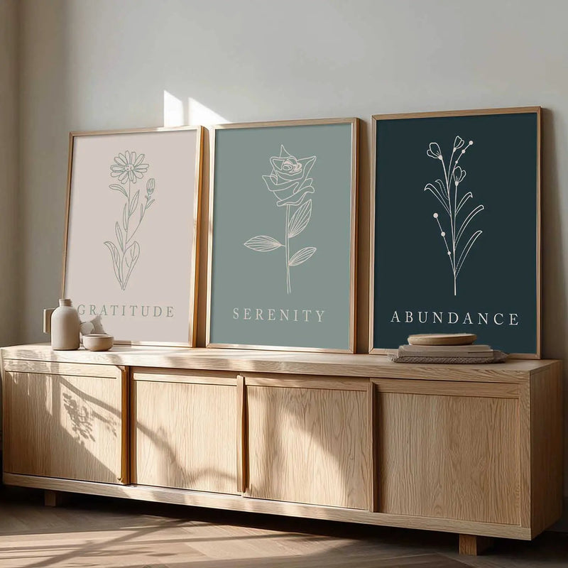 Floral   Wall  Art Paintings for Living Room - Wall Poster With frames