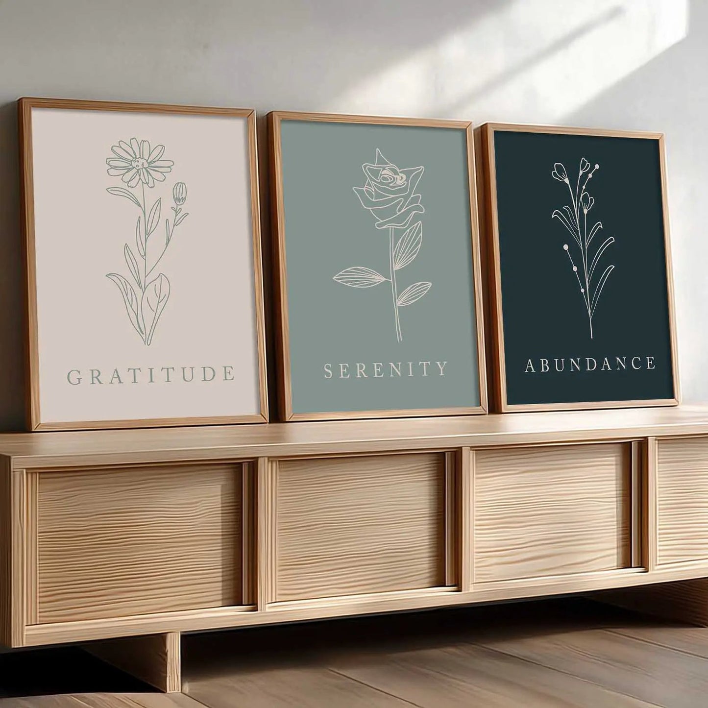 Floral   Wall  Art Paintings for Living Room - Wall Poster With frames