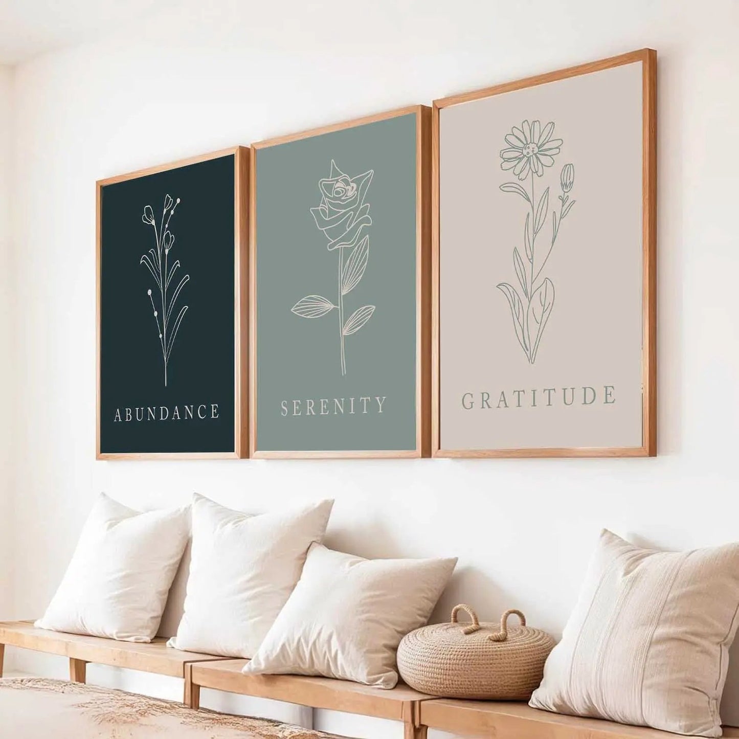 Floral   Wall  Art Paintings for Living Room - Wall Poster With frames