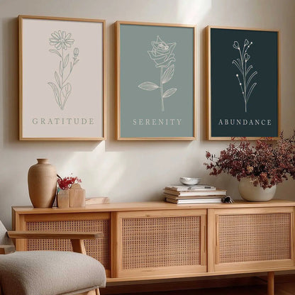 Floral   Wall  Art Paintings for Living Room - Wall Poster With frames