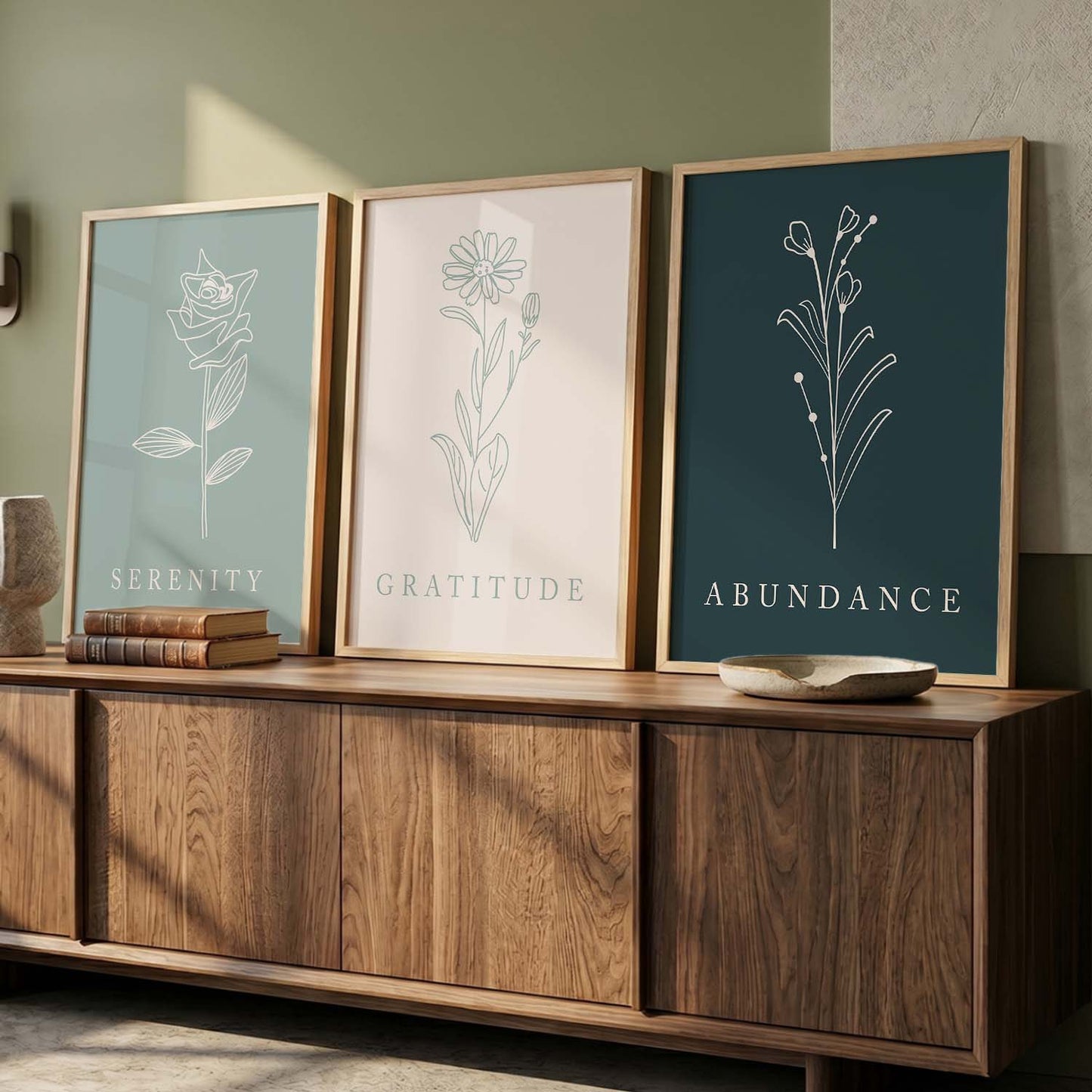 Floral   Wall  Art Paintings for Living Room - Wall Poster With frames