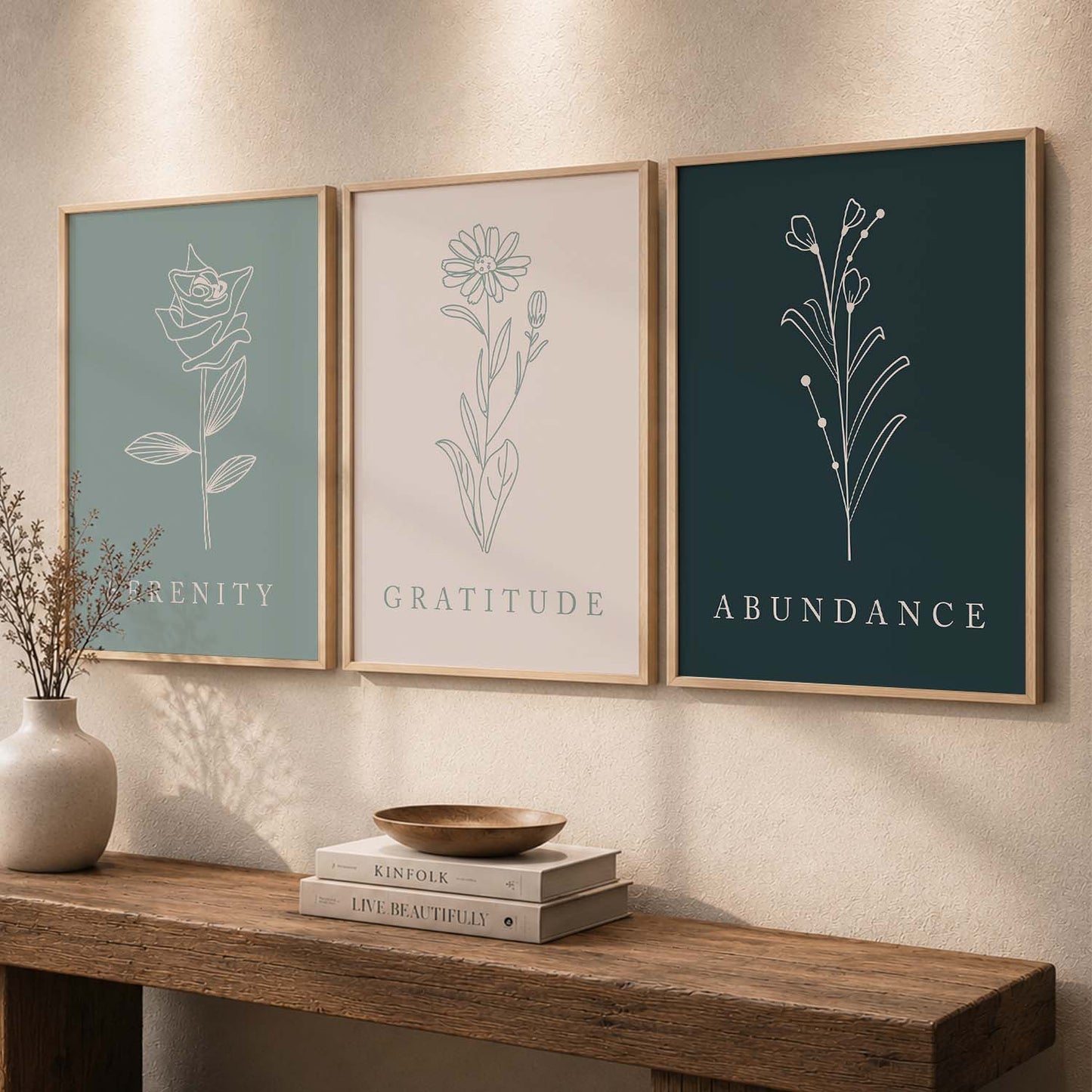 Floral   Wall  Art Paintings for Living Room - Wall Poster With frames