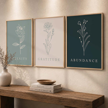 Floral   Wall  Art Paintings for Living Room - Wall Poster With frames