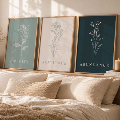 Floral   Wall  Art Paintings for Living Room - Wall Poster With frames