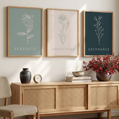 Floral   Wall  Art Paintings for Living Room - Wall Poster With frames