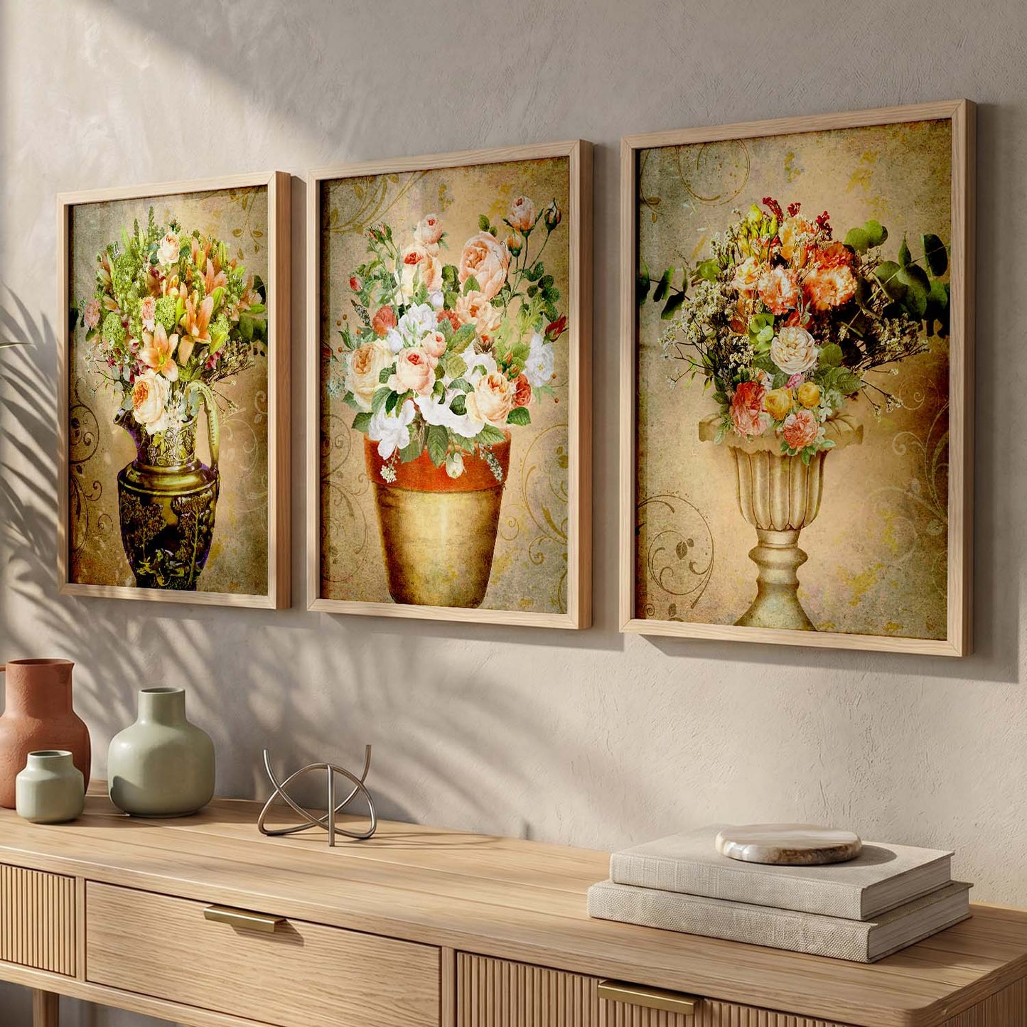 Floral Freedom - Floral Theme Abstract Art Prints for Bedroom Decor