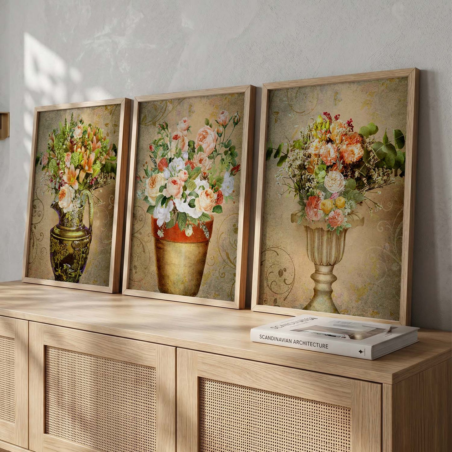 Floral Freedom - Floral Theme Abstract Art Prints for Bedroom Decor