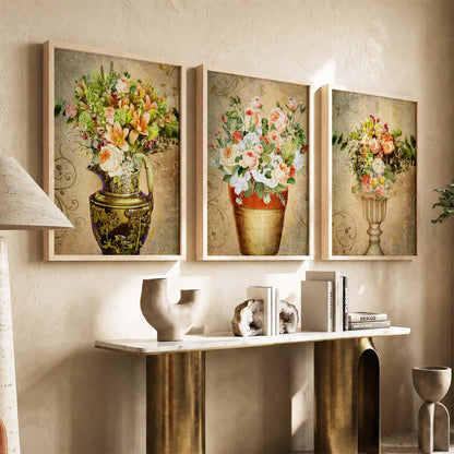 Floral Freedom - Floral Theme Abstract Art Prints for Bedroom Decor
