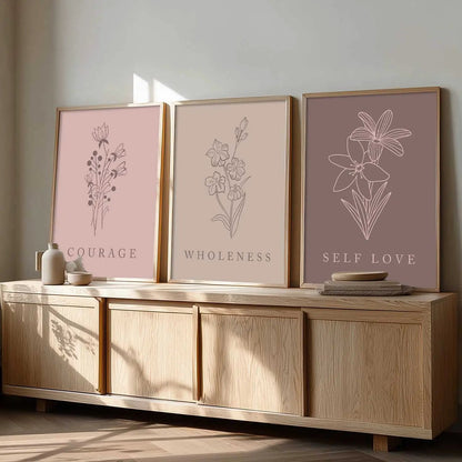 Floral  Wall  Art Paintings for Living Room - Wall Poster With frames